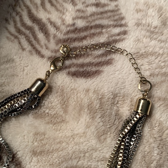 Stunning Lydell NYC gold, silver statement necklace - Picture 5 of 5